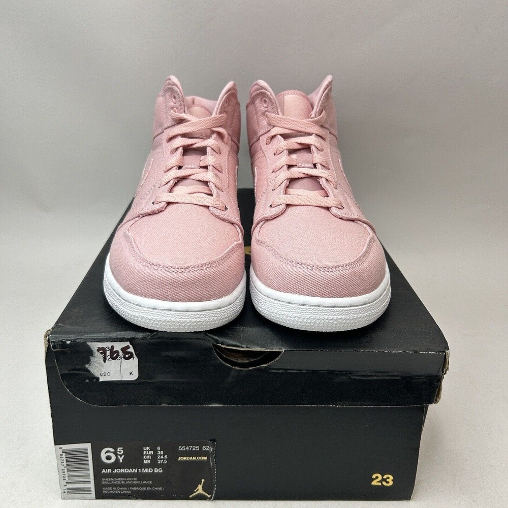 Nike Shoes Air Jordan 1 Retro Mid BG Sheen “Pink Denim” 2024 - Picture 2 of 5